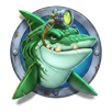Green fish-monster